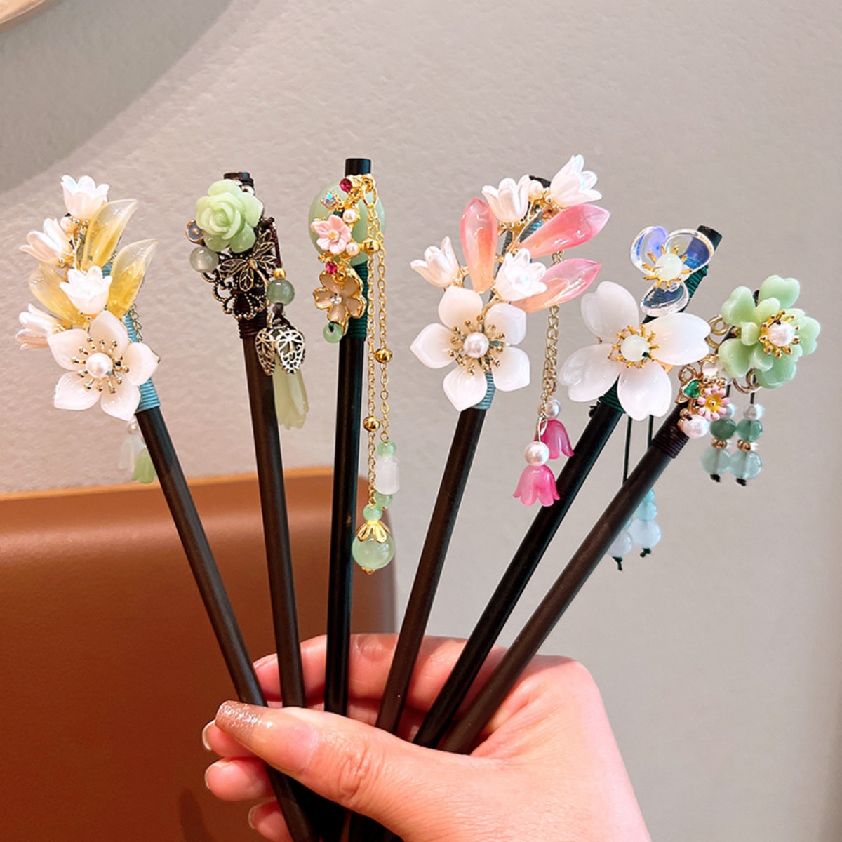 Nefis Çiçek Püskül Ahşap Firke - Hanbok Hair Pin incelemesi ve fiyatı