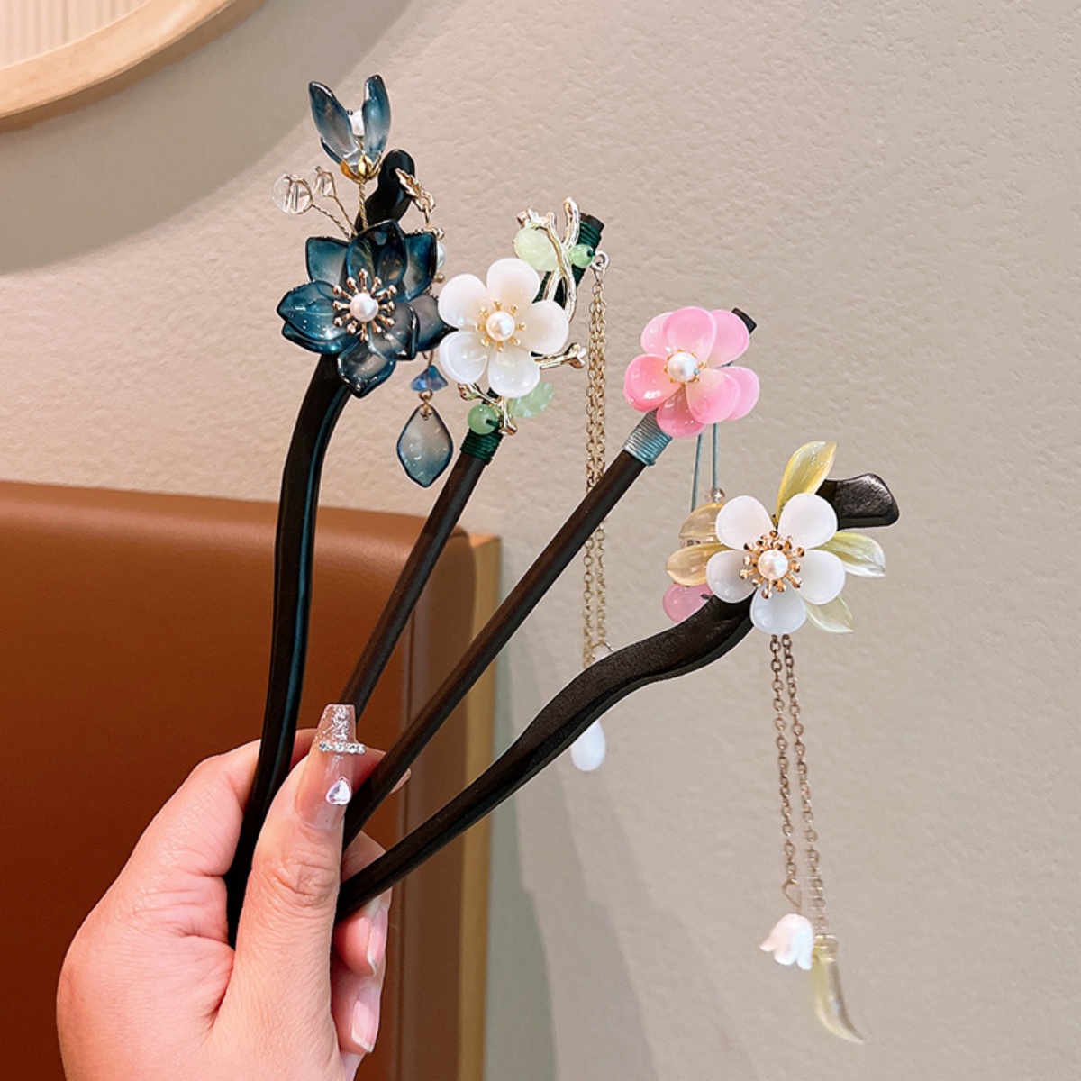 Nefis Çiçek Püskül Ahşap Firke - Hanbok Hair Pin incelemesi ve fiyatı