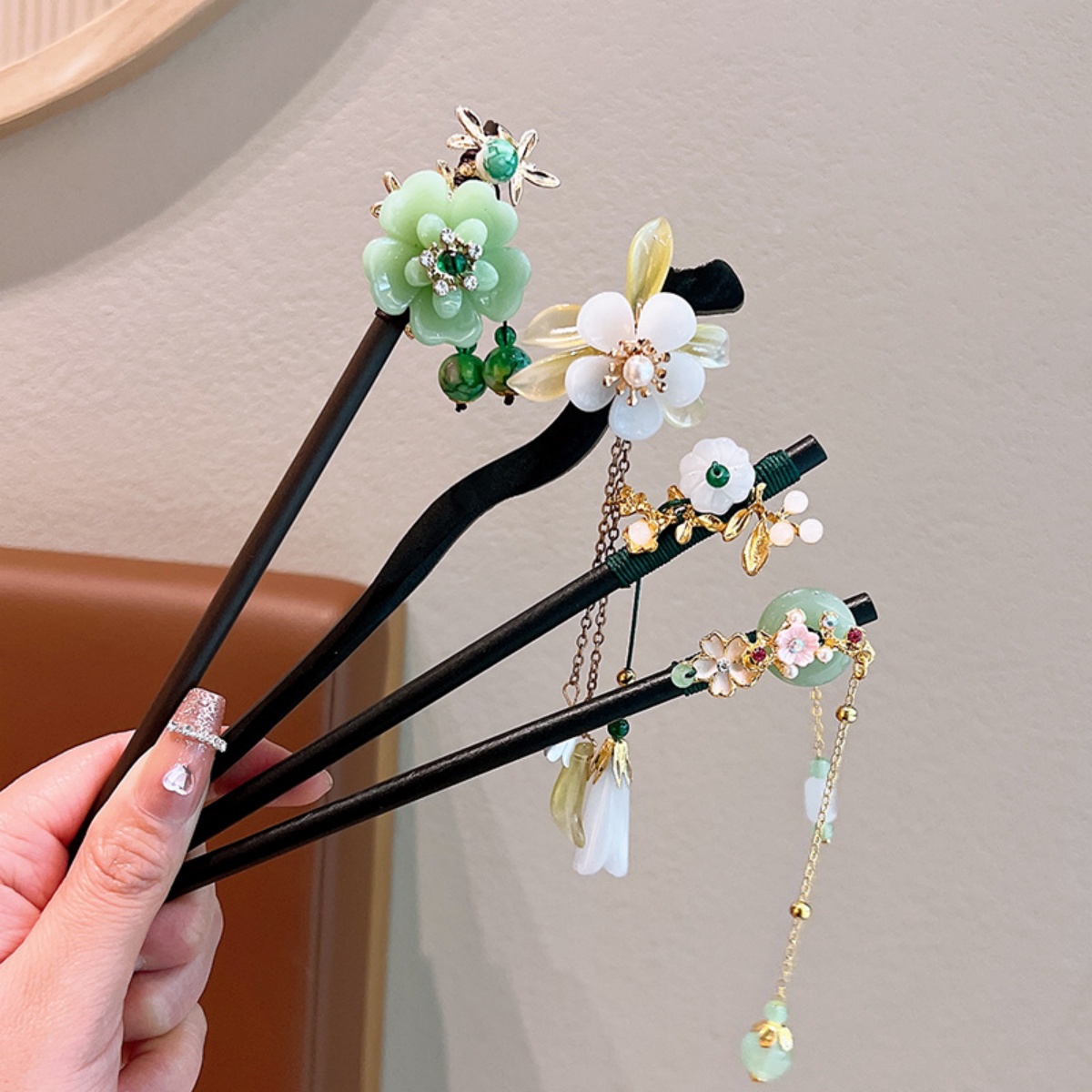 Nefis Çiçek Püskül Ahşap Firke - Hanbok Hair Pin incelemesi ve fiyatı